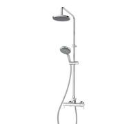 Triton Leona Chrome Effect Wall-Mounted Thermostatic Mixer Shower With 2 Heads & 1.5M Hose Length