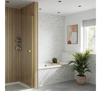 Triton Mdf Bathroom & Wet Room Decorative Panel (H)2400mm (W)1200mm - Matt Verona Terrazzo Effect