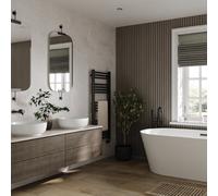 Triton Mdf Tongue & Groove Bathroom & Wet Room Decorative Panel (H)2400mm (W)1200mm - Matt Breccia Stone