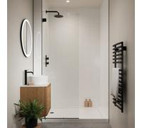 Triton Mdf Tongue & Groove Bathroom & Wet Room Decorative Panel (H)2400mm (W)598mm - Gloss White Silk Sparkle