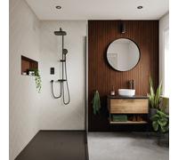 Triton Mdf Tongue & Groove Bathroom & Wet Room Decorative Panel (H)2400mm (W)598mm - Matt Onatrio
