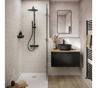 Triton Mdf Tongue & Groove Bathroom & Wet Room Decorative Panel (H)2400mm (W)598mm - Matt Silver Grey