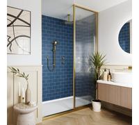 Triton Mdf Tongue & Groove Bathroom & Wet Room Decorative Panel (H)2400mm (W)598mm - Matt Steel Blue