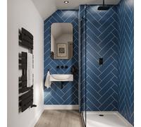 Triton Mdf Tongue & Groove Bathroom & Wet Room Decorative Panel (H)2400mm (W)598mm - Matt Steel Blue