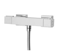 Triton Muse Square Thermostatic Bar Mixer Shower Exposed Chrome Excellente Tees