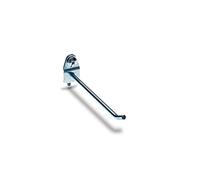Triton Products Single Rod Pegboard Hook Single Rod Pegboard Hook, Galvanised Steel, Silver, 4 Inch, 10