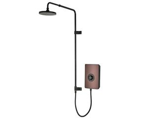 Triton Showers Collections UNIQ® | Shower Electric | 9.5 KW I Dark Bronze I Electrical Showers | with Rainfall Showerhead and Anti Twist Hose | Best Electric Shower Units for Bathrooms