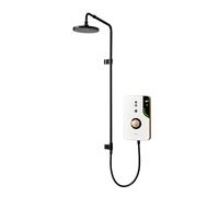Triton Showers ENlight® | Thermostatic Electric Shower | 9.5 kW | Smart Shower | Digital Shower | Black | Wall Mount | Electric Shower Unit with Black Showerhead & Anti Twist Hose | Brass