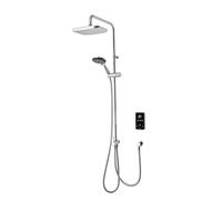 Triton Showers ENVI® | Thermostatic Electric Shower | 9 kW | DuElec | Smart Shower | Digital Shower | with Showerhead & Anti Twist Hose | Chrome | Rainfall Showerhead
