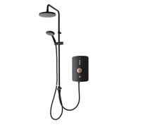 Triton Showers REAMDU99 Amala Metallic DuElec | Shower Electric | 9.5KW | Black Shower I Brushed Copper I Electrical Showers | with Showerhead and Anti Twist Hose | Rainfall Shower Head