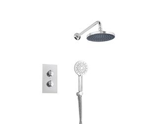 Triton Showers Revere Mixer Shower | Chrome | Rainfall Showerhead | Thermostatic Mixer Shower | Rear-fed | Mixer Shower for Bathroom | Concealed Mixer | Home Improvement