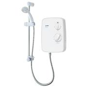 Triton Showers Riba | Shower Electric | 9.5 kW |White I Electrical Showers | with Showerhead & Anti Twist Hose | Best Electric Shower Units for Bathrooms