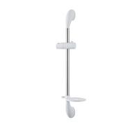 Triton Showers TSKJOSHWC Joshua Riser Rail, Wall Mount 62.2cm height, White/Chrome
