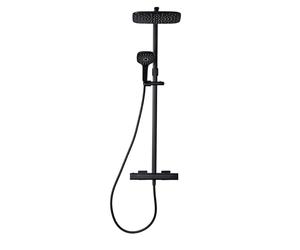 Triton Showers | Velino Cool Touch Bar Diverter | Thermostatic Shower Mixer Set | Black | Rainfall Shower Head | Cool Touch Technology | Handheld Shower | Anti Scald Shower | Mixer Bar Kit