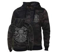 Triton Style Gasoline Bastard men's camouflage hooded jacket zipped hoodie zipper biker jacket by ROCK-IT Apparel sizes S-5XL colour Dark camo 3XL