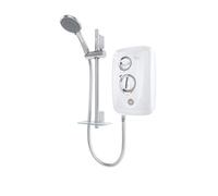 Triton T80 Easi-Fit Plus Gloss White Chrome Effect Manual Electric Shower, 9.5Kw
