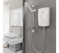 Triton T80 Pro Fit Electric Shower 7.5kW White & Chrome 5 Spray Modern SP8007PF