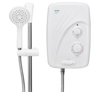 Triton T80Si Pumped Tank Fed White Electric Shower Replacement 8.5Kw +Riser Rail