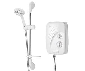 Triton T80SR 8.5kW Pumped Tank Fed Electric Shower Silent Running + Riser Rail