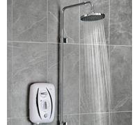 Triton T80Z Fast Fit 10.5Kw Thermostatic Electric Shower With Uniq Kit White