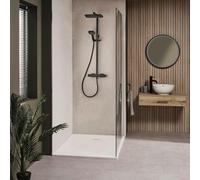 Triton Showers | Velino Cool Touch Bar Diverter | Thermostatic Shower Mixer Set | Black | Rainfall Shower Head | Cool Touch Technology | Handheld Shower | Anti Scald Shower | Mixer Bar Kit