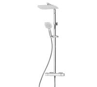 Triton Velino Thermostatic Mixer Shower Twin Head Chrome Riser Rail Kit Bathroom