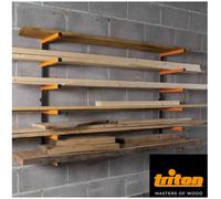 Triton Wall Mounted Workshop Woodrack/Timber/Pipe Shelf Storage System WRA001
