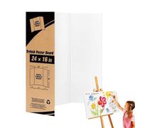 Triufold Panel, Tri Fold - Science Fair Boards Display Panels, 16 x 12 Inch Corrugated Sheet - Display Card for School Projects for Scientific Fairs Presentations