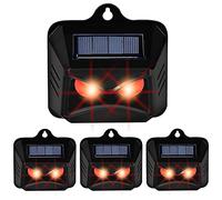 Triumpeek Animal Repeller, Solar Powered Predator Eye Nighttime Animal Deterrent Devices with Red LED Lights, Night Guard Animal Repellent Scares Coyote Skunk Raccoon Deer Away from Yard Chicken Coop