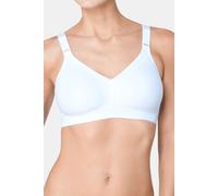 Triumph Triaction Wellness Sports Bra in White WIREFREE, NON-PADDED, YOGA BRA