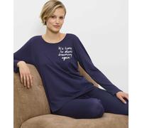 Triumph 10216533 long Sleeved Cotton Pyjamas Sky Line (Navy)
