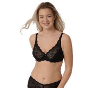 Triumph Womens Amourette 300 High Apex Bra - Black Cotton - Size 32D