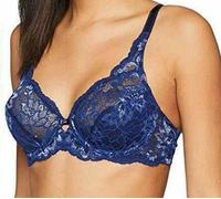 Triumph Amourette Charm W, Underwired, Lace,Non Padded,Full Cup Bra In Blue-dark