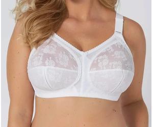 Triumph Classics Doreen Bra 36C White Lace Non Wired Full Coverage Support Cup