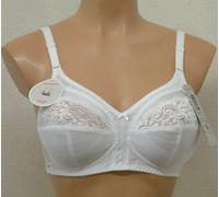 Triumph Bra Claudette 104 N X - Non-Wired Soft Full Cup, Half Lace - White 34C UK