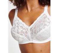 Triumph Delicate Doreen N Bra White Size 38D Non Wired Soft Cup Support Lace New
