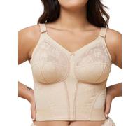 Triumph Womens Doreen L02 X Longline Non Wired Full Cup Bra - Beige Cotton - Size 46C