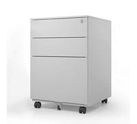 Triumph Furniture 3 Drawer Steel Mobile Pedestal - Silver