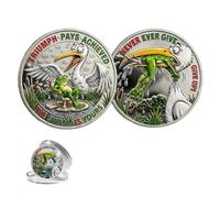 Triumph & Grit Collector’s Coin, Funny Frog Pelican Dual-Sided Challenge Coin, Never Ever Give Up Frog Token, Gift for Friends, Family (1PC)