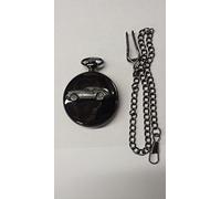 Triumph GT6 Mk2 ref261 pewter effect emblem polished black case mens GIFT quartz pocket watch fob made in sheffield