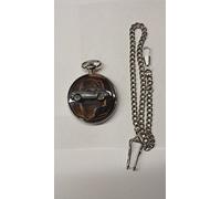 Triumph GT6 Mk2 ref261 pewter effect emblem polished silver case mens GIFT quartz pocket watch fob made in sheffield