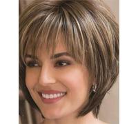 Triumph Human Hair Short Wig - Pixie Charming Style Bob Wig with Bangs, Natural Look Curly Hair for White Women