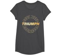 Triumph Laurel Wreath Logo T-Shirt, Girls, Dark Heather Grey, Large