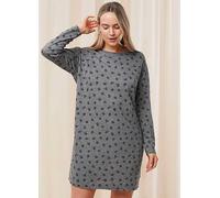 Triumph Long Sleeve Printed Nightdress Dark Grey