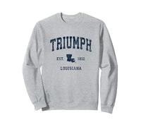 Triumph Louisiana LA Vintage Athletic Navy Sports Design Sweatshirt