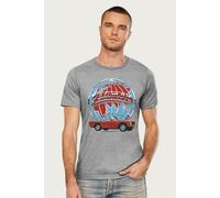 Triumph Motor Company Men's Globe Stag Sports Car 1970 British Motor Heritage T-Shirt in Mid Grey | Size: Medium Triumph Motor Company Mid Grey M