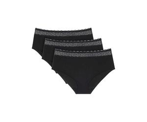 Triumph Pack of 3 Lace Detail Midi Briefs Black