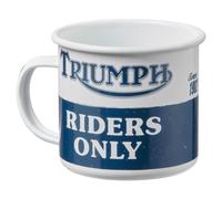 Nostalgic-Art Retro Enamel Mug 360ml Triumph - Riders Only - Gift Idea for Bikers Camping Mug Vintage Design