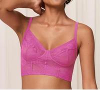 TRIUMPH SMART DECO BUSTIER, NON-WIRED, SOFT LACE, SHEER, MIDI-LENGTH, SHIRT TOP