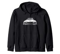 Triumph Stag 1970s British classic car white Zip Hoodie